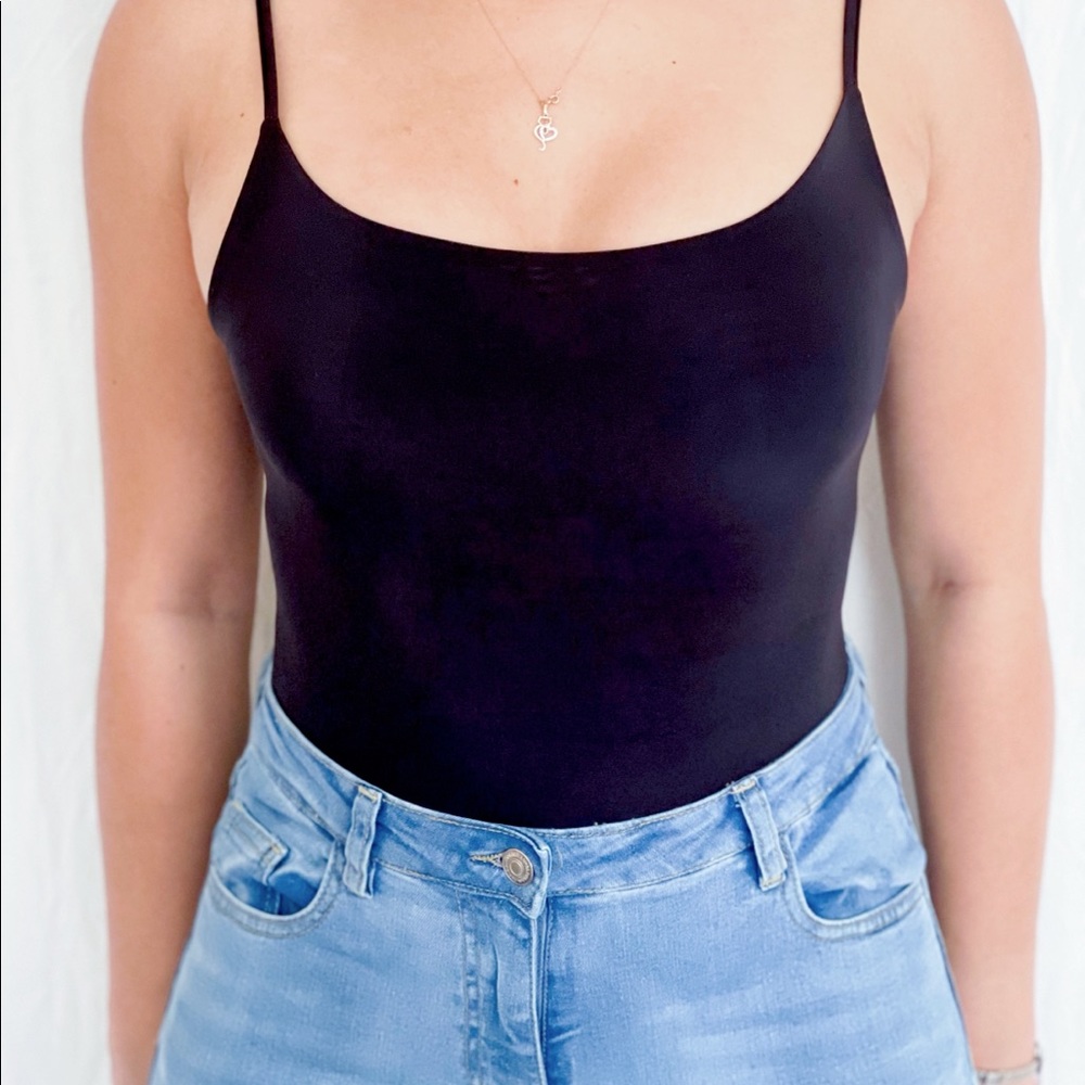 Black Doubled Layer Bodysuit